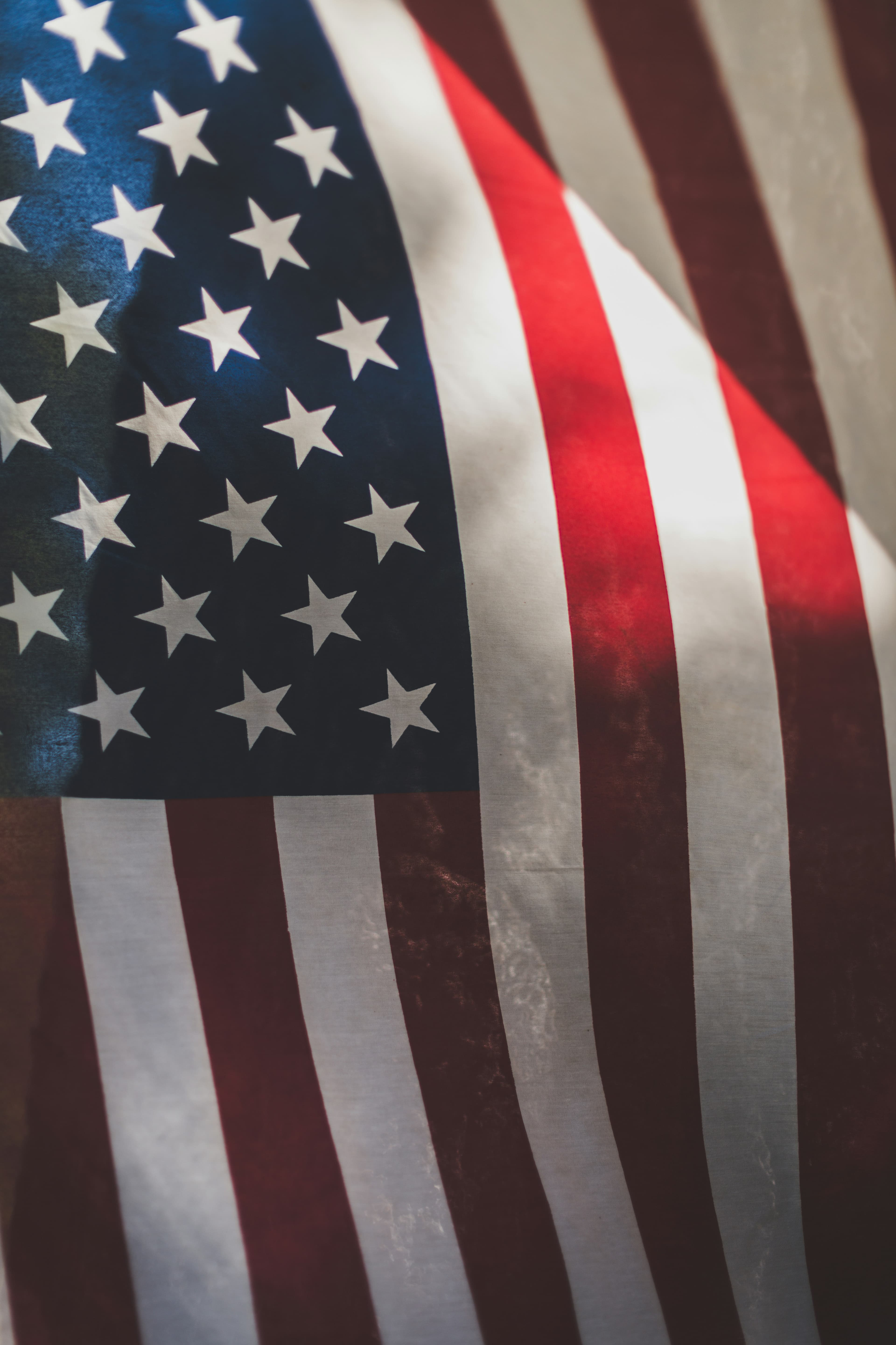 American flag background showcasing commitment to US-based call center outsourcing